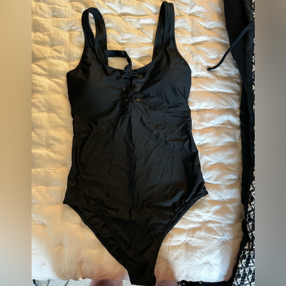 Aerie Long Tall Black Swimsuit